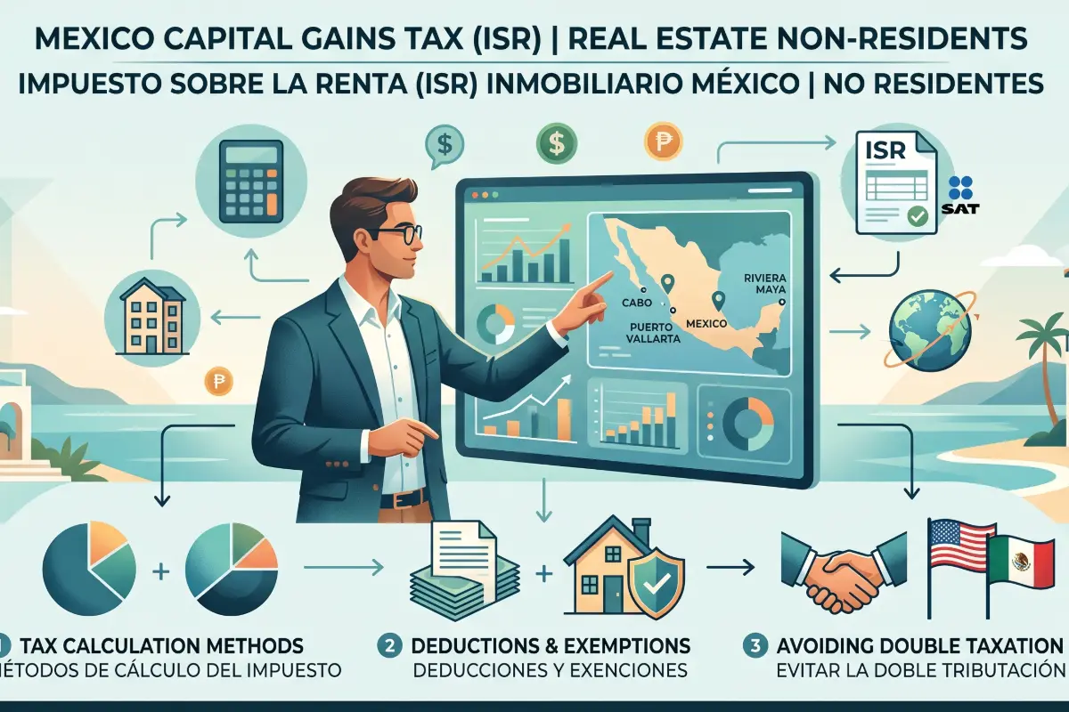 Guía 2026: Impuesto Sobre la Renta (ISR) por Venta de Inmuebles en México para No Residentes